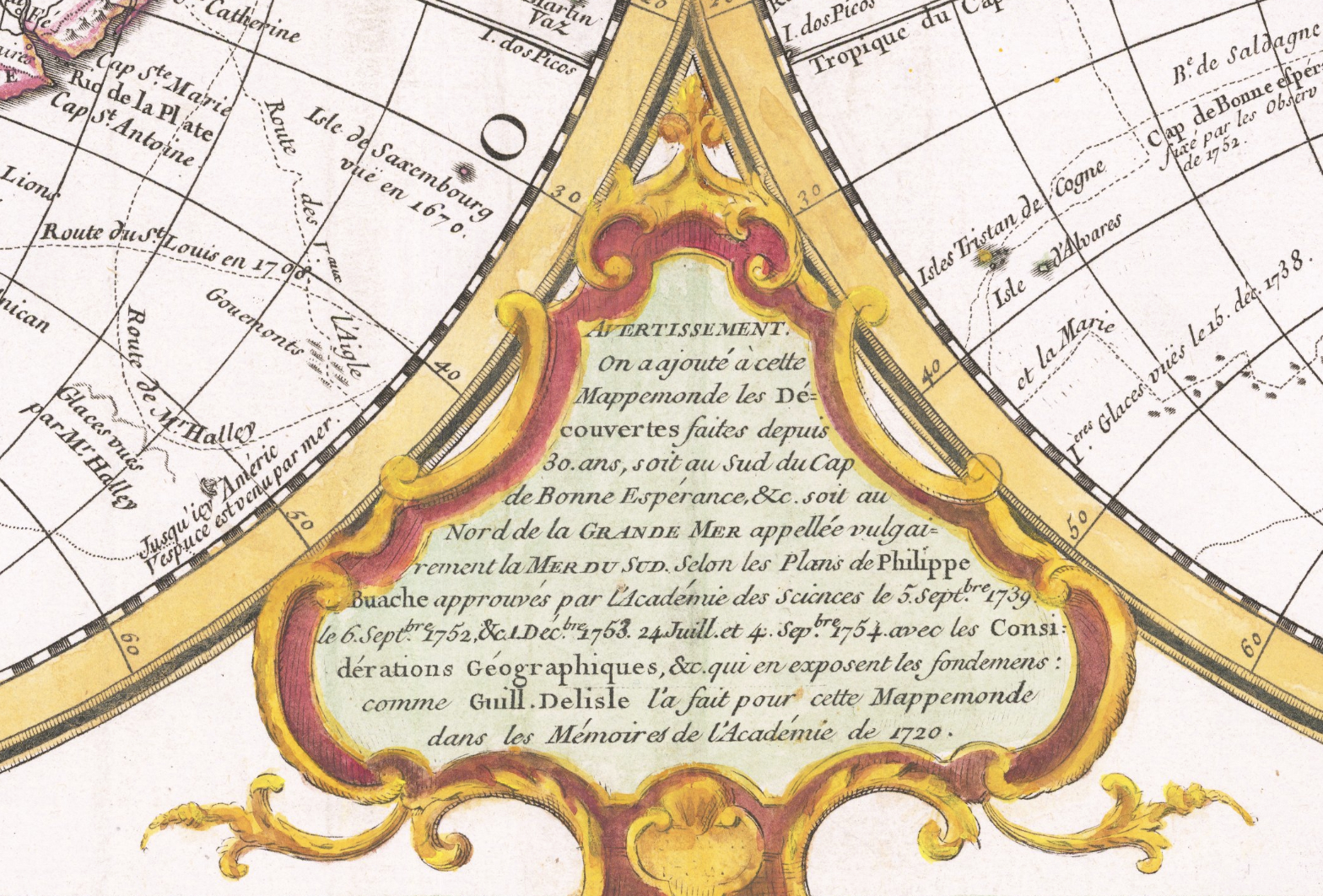 Mappemonde a l'usage du Roy (1720)这个航海图有