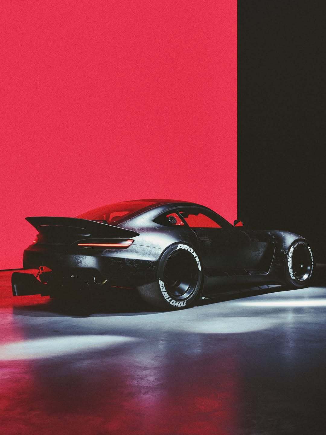 AMG GT键盘改装 ，战损车身渲染很帅～ 