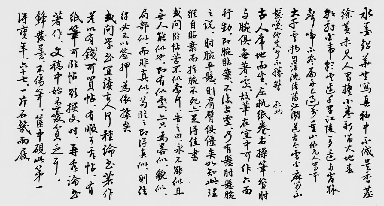 分享您的书法作品临启功《论书法》，请书友们批评指正。