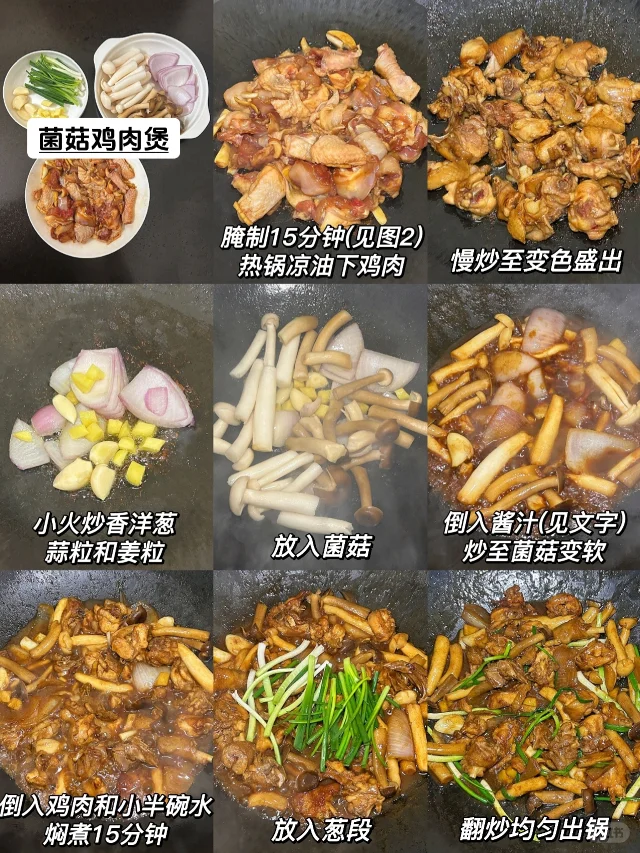 巨下饭的菌菇鸡肉煲～又鲜又嫩～我真的超爱