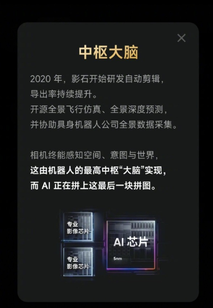 影石官宣造摄影机器人影石迎来11周年，正式官宣布局摄影机器人这条赛道，个人感觉方