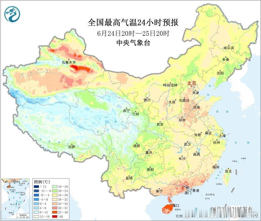 【气温】未来新疆的高温会越来越多，越来越强。因为高空冷涡/冷槽东移离开后，又有暖