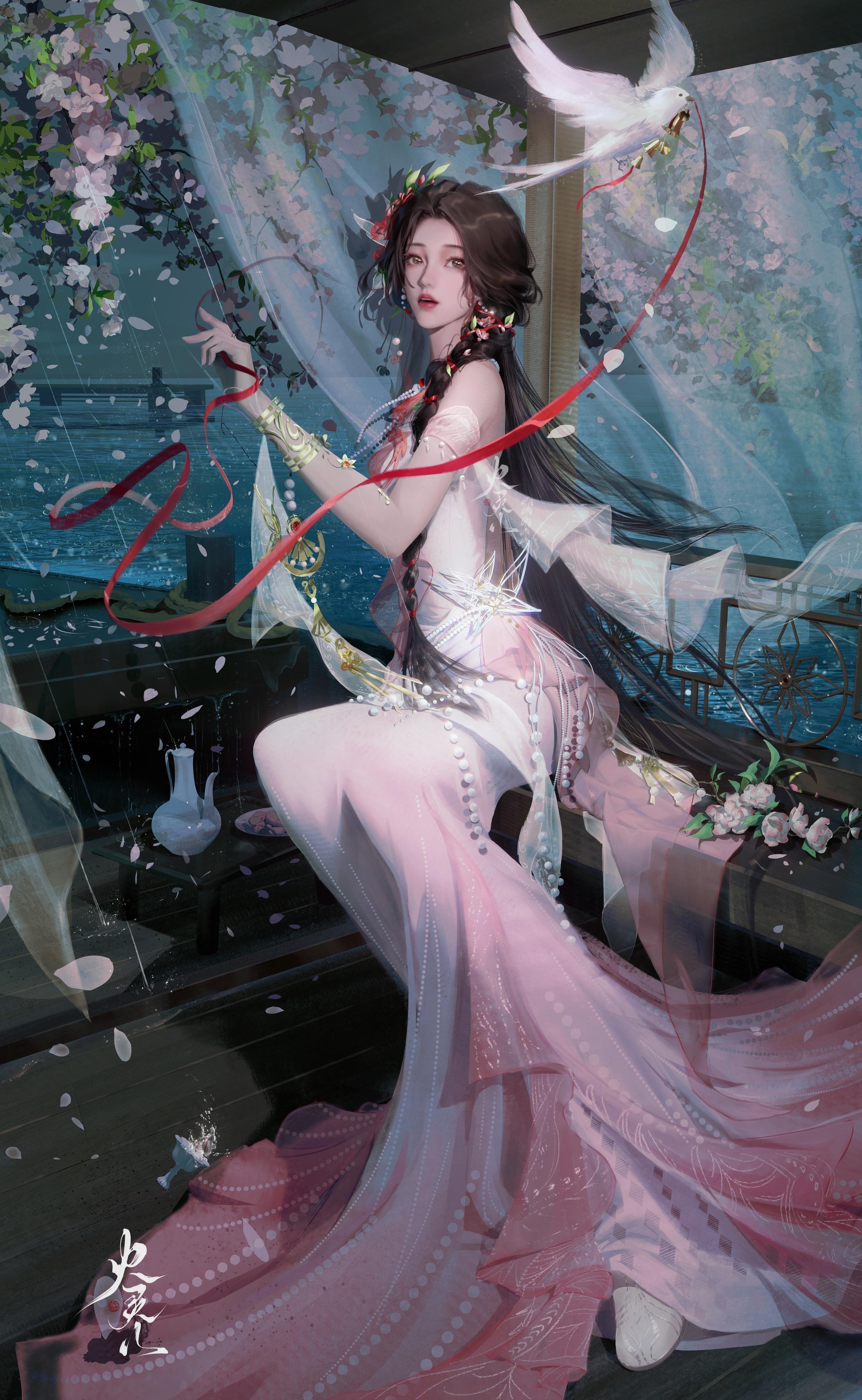 “其实雨也没多大，是风在拼命刮”下雨天想躲进火灵儿的怀里