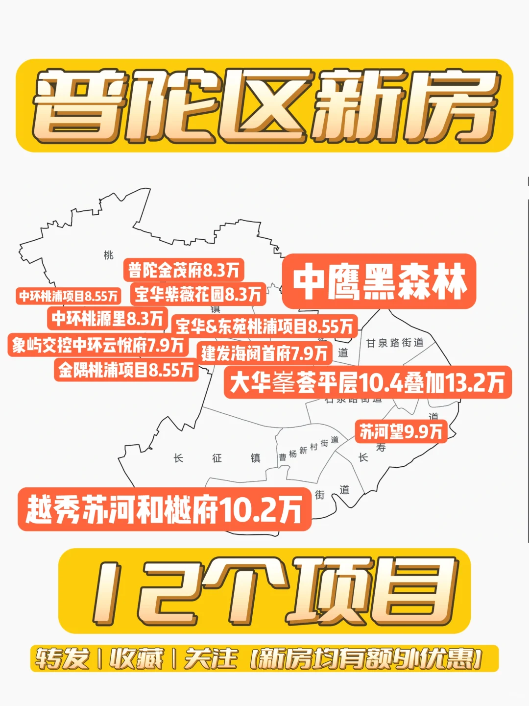【普陀区】12个新盘认购，多看看呀❗❗❗