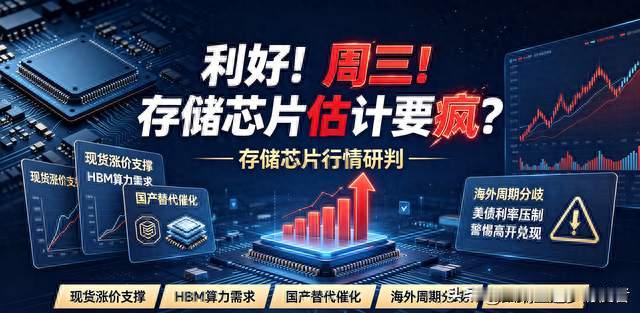 利好！周三！存储芯片估计要疯？