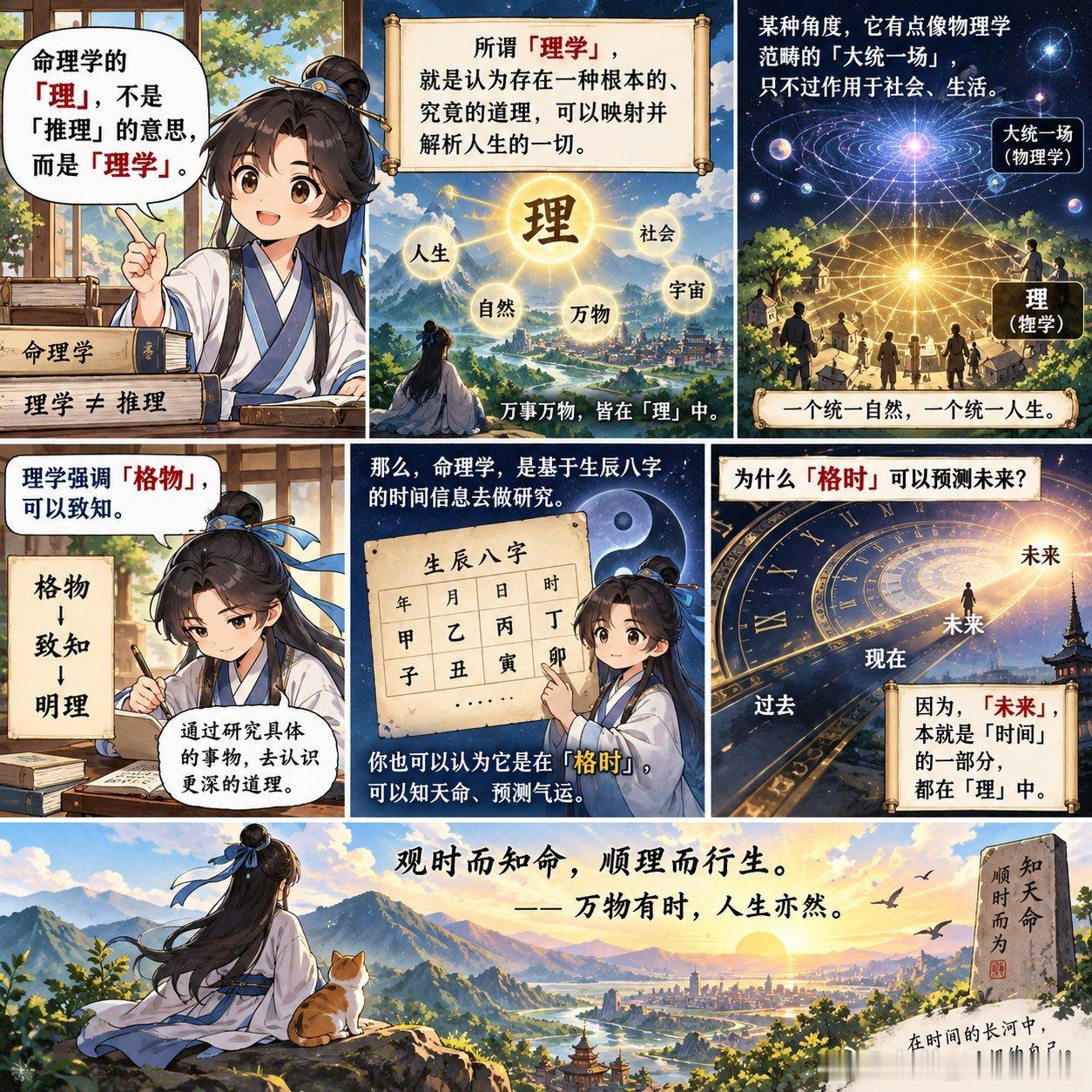 命理学的「理」，不是「推理」的意思，而是「理学」。所谓「理学」，就是认为存在一种
