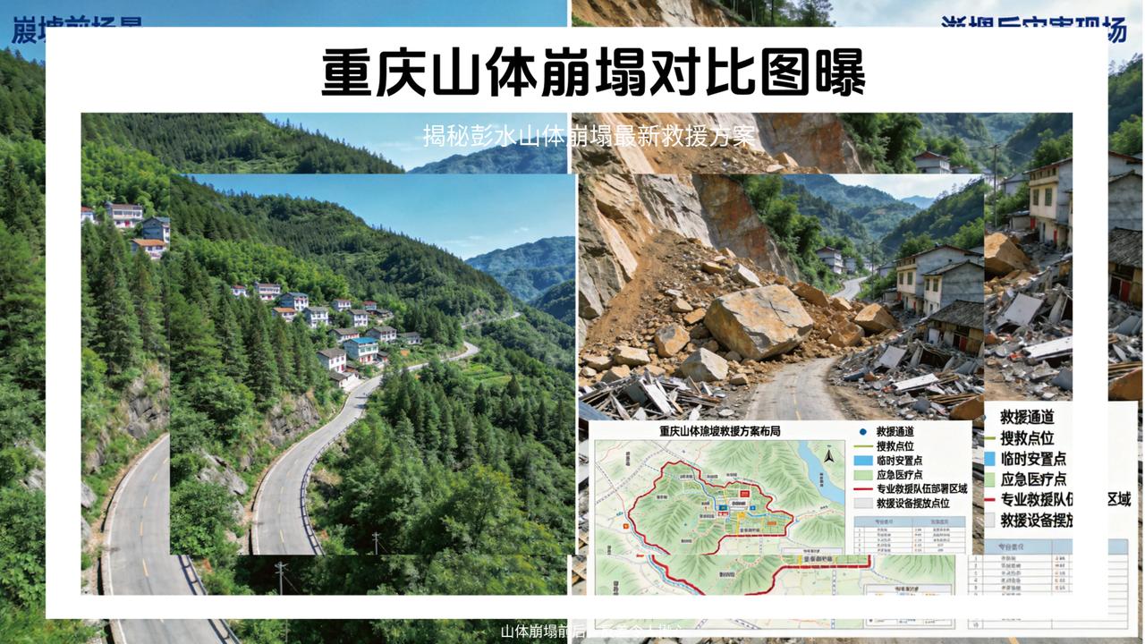 彭水崩塌救援方案公布！
谁能想到，几天前还是充满生活烟火气的重庆彭水县汉葭街道居