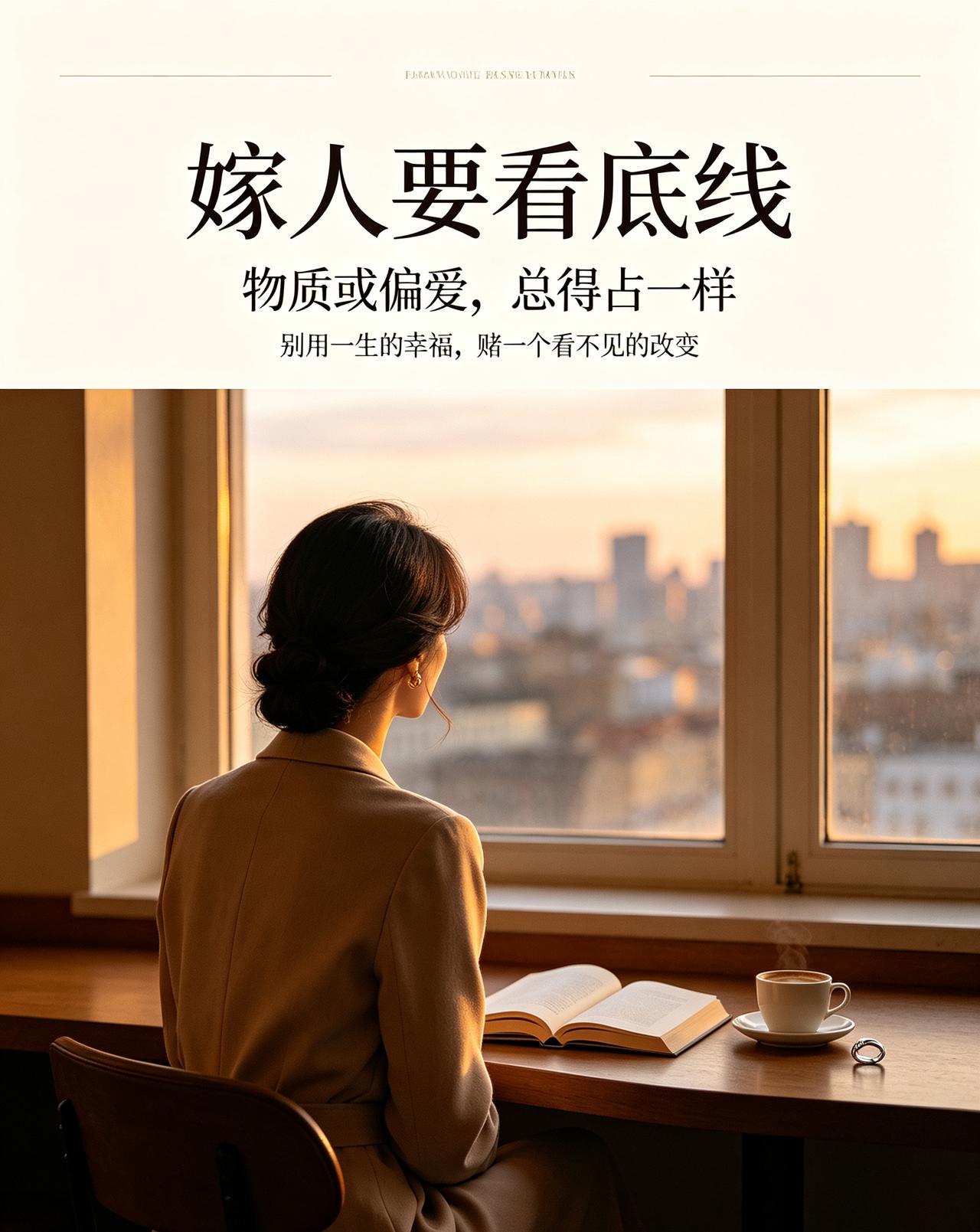 结婚别盲目！
嫁人只分两种，
两样皆无再爱也及时止损！
 
很多女人谈恋爱只看一