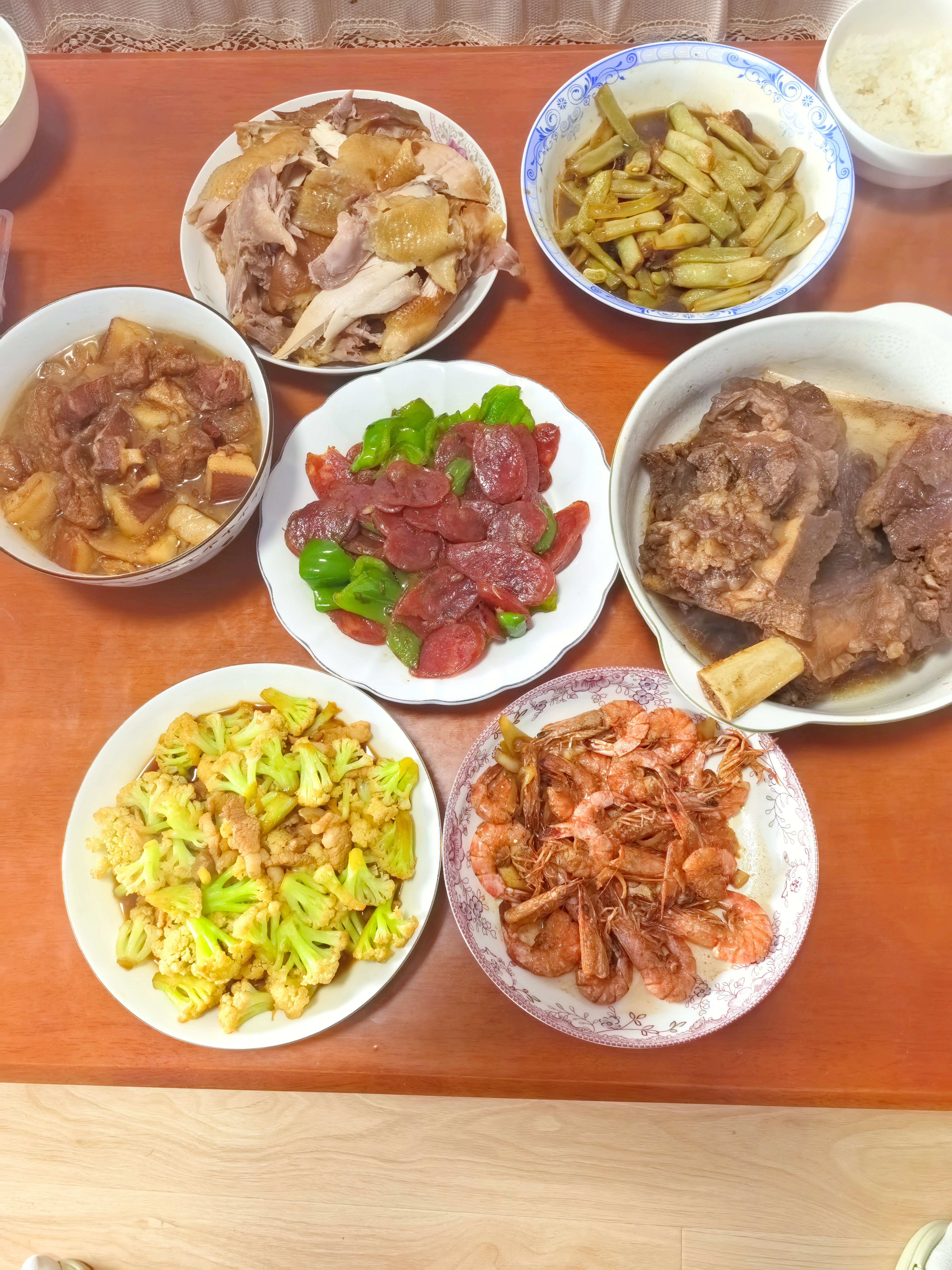 每日一餐分享 吃饭喽！回娘家的幸福就是老爸老妈给做好多肉吃哈！ 