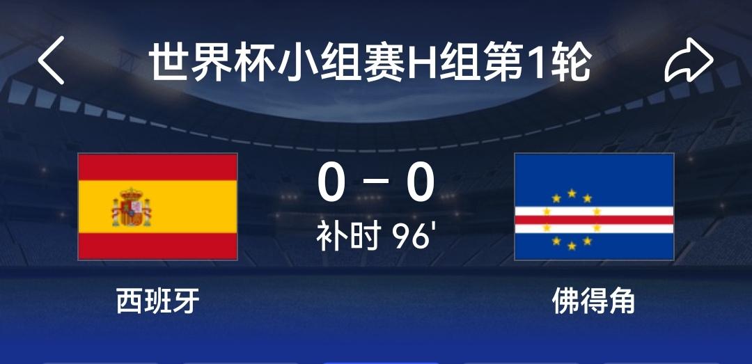世界杯西班牙0：0佛得角爆本届世界杯最大冷门，双方0：0的结果让很多球迷大跌眼镜