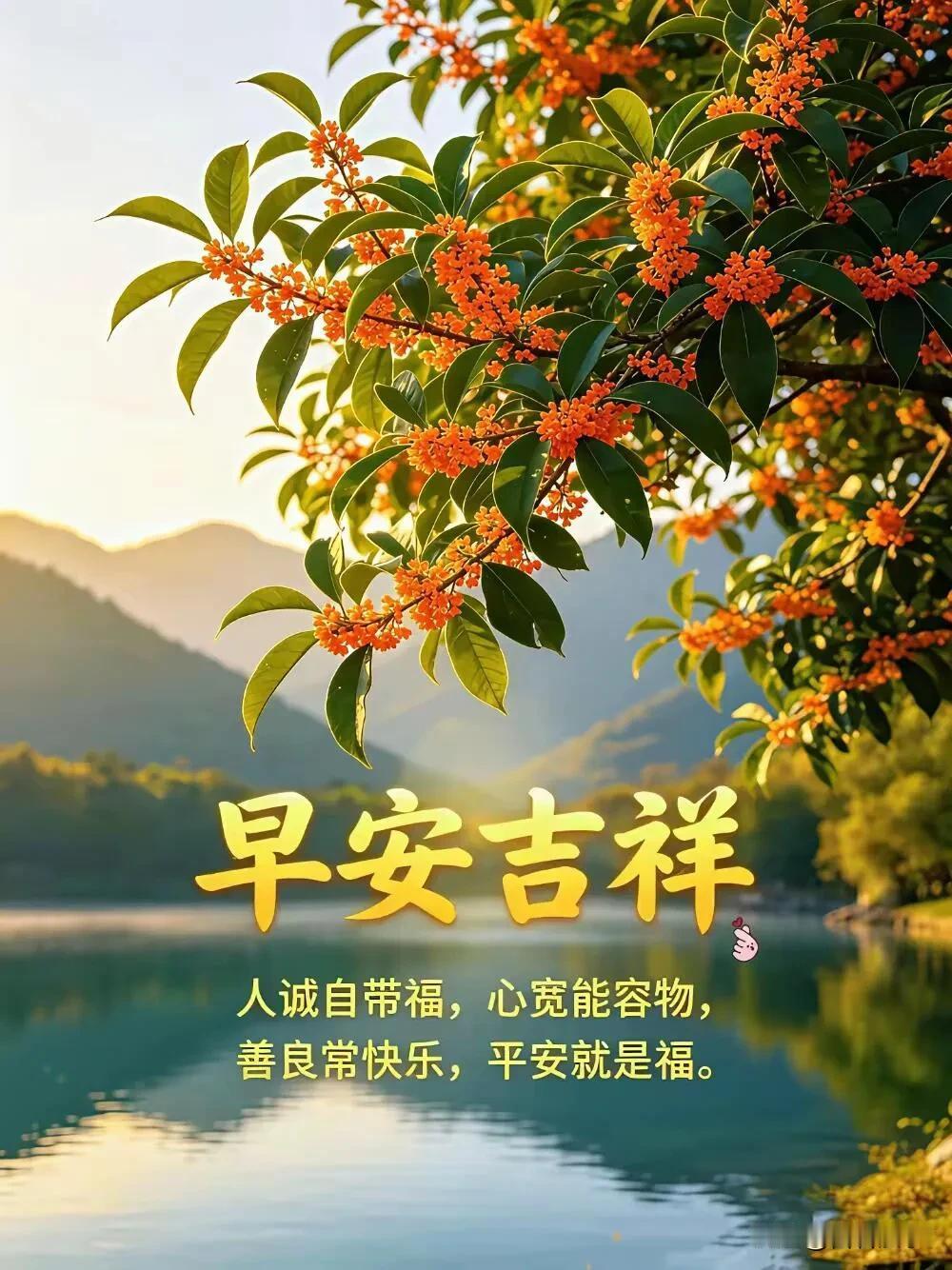 早安[心]语，美图分享
桂香迎晨，心宽纳福。平安即是最大福气，大家早安吉祥！