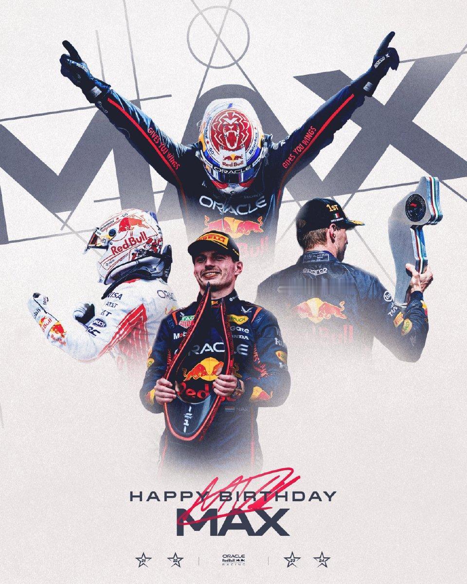 维斯塔潘28岁了！F1车手中可能只有他外号最多。
F1当代最强车手、新手奶爸、爱