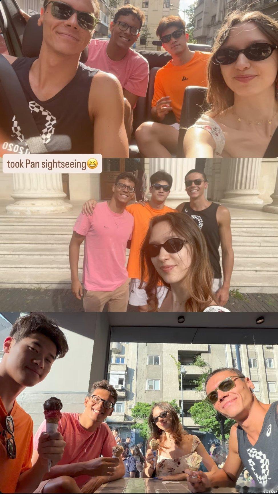 波波维奇和女友带潘展乐到处逛逛罗马尼亚🍦🤳 