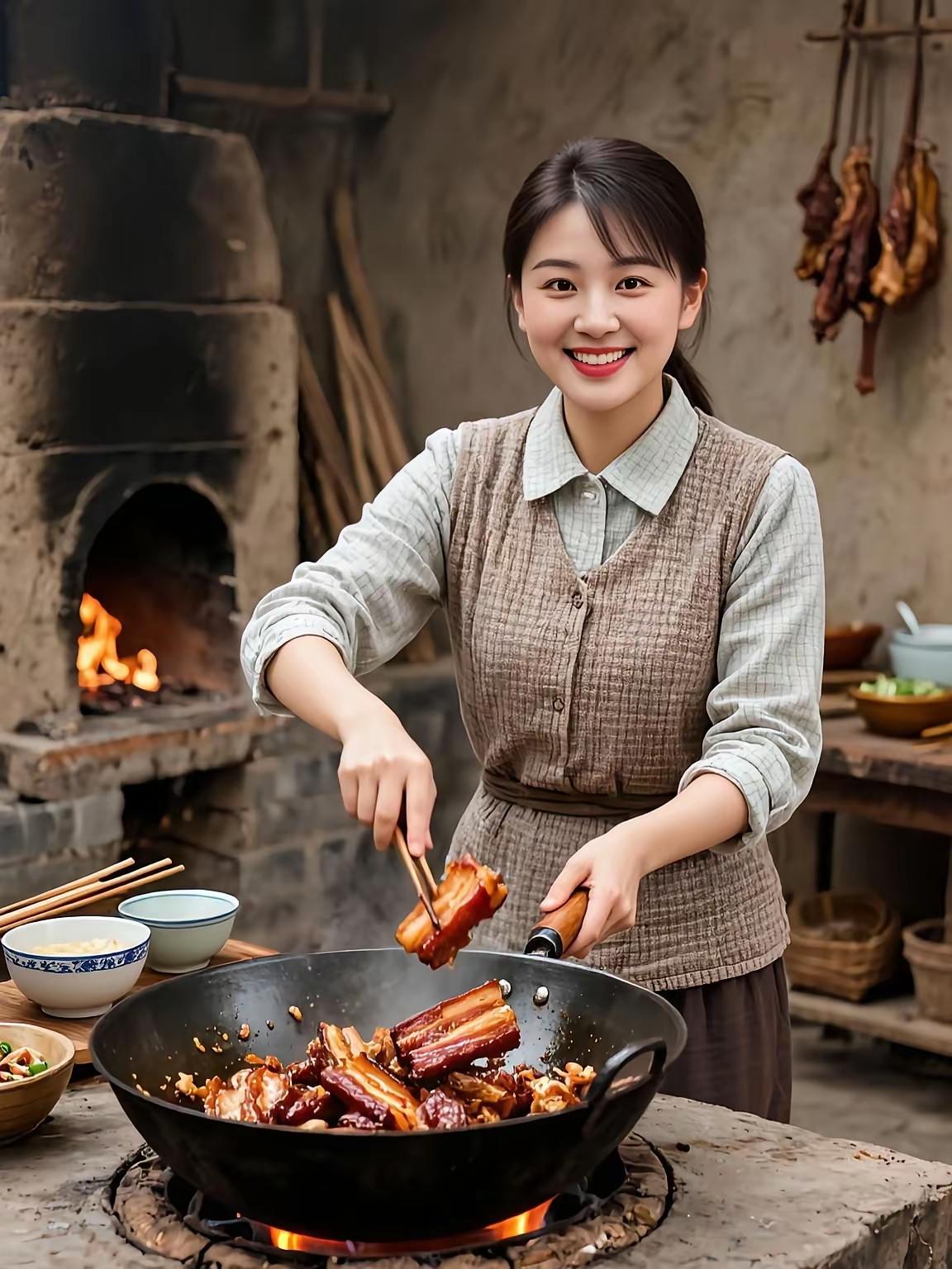 乡村美食制作，传统烹饪的魅力！