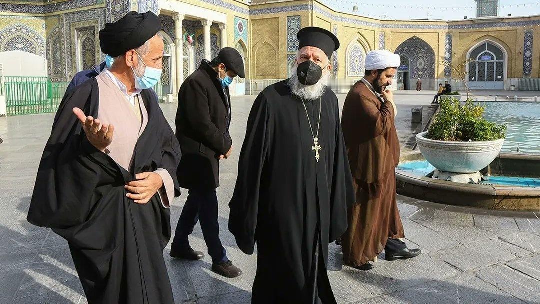 🇮🇷希腊东正教修士神父伊格纳西奥斯·斯塔夫罗普洛斯，2021年到访伊朗库姆法
