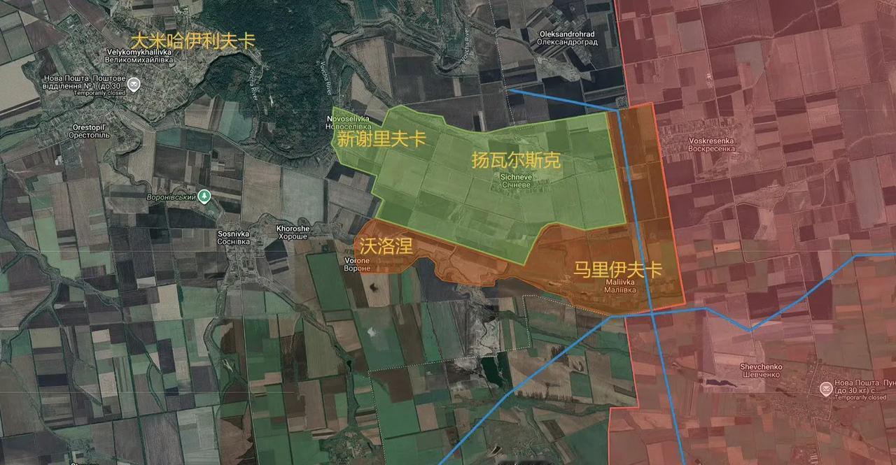 俄军东部集群在第聂伯罗彼得罗夫斯克占领了扬瓦尔斯克和新谢里夫卡。实际上，扬瓦尔斯
