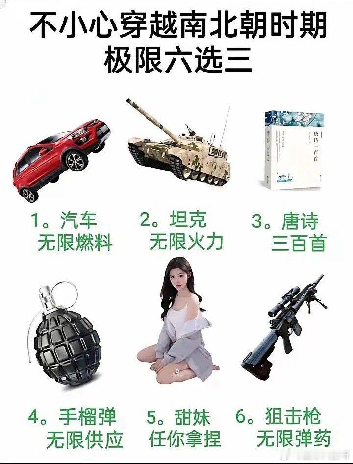 不小心穿越到南北朝，极限六选三，你怎么选？ ​​​