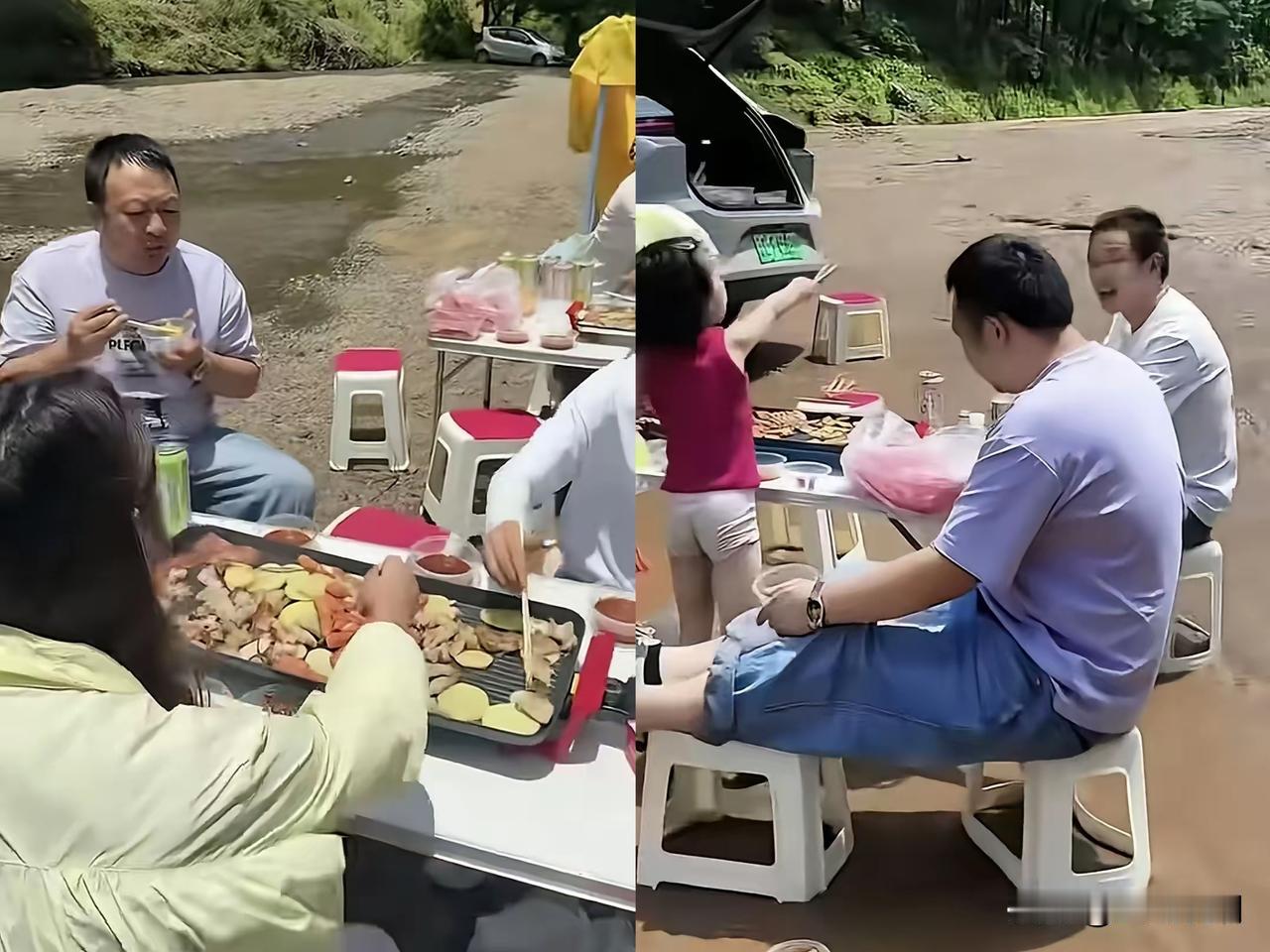 山洪来了，还在水中吃烧烤？这些人是对自然一点不敬畏，还是太过矫情？

发生灾难以