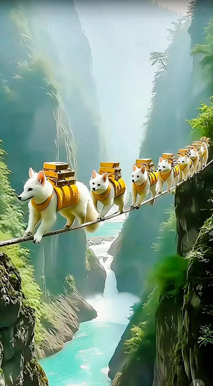 雪白的狐狸，穿越森林的冒险之旅人与自然的童话 自然与传说