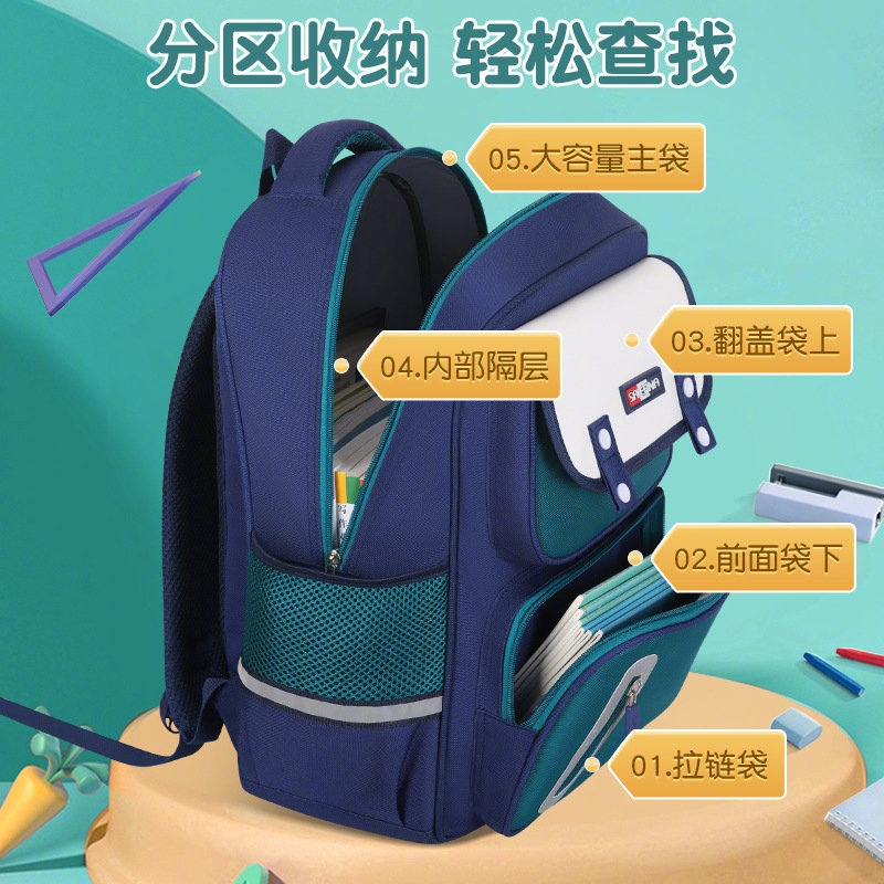 #这个好物闭眼入#今天推荐的学霸英伦风书包，是一款适合1-6年级学生的科学护脊书