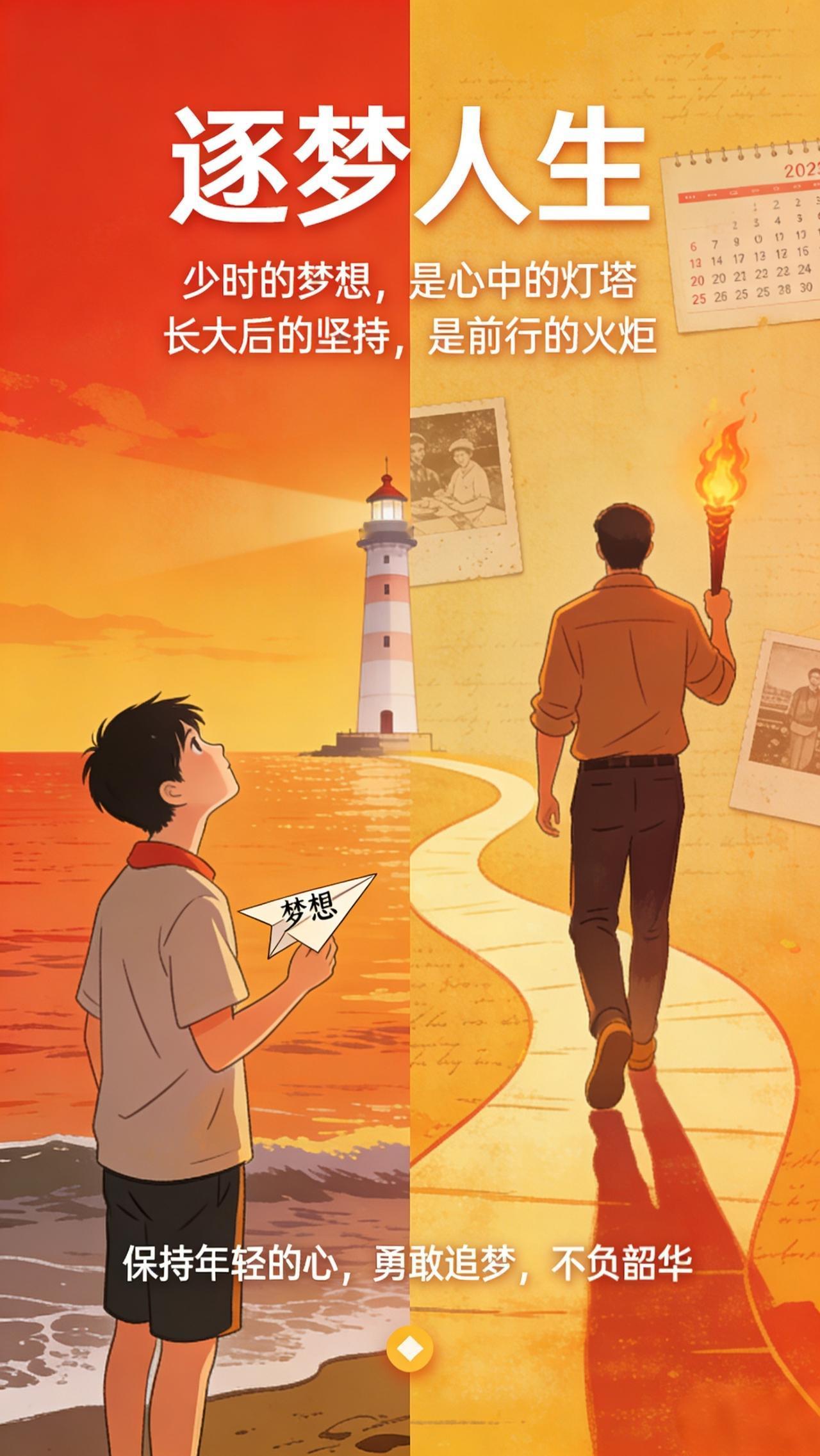 【少时逐梦到老成空，你怎么看？】
人生如一场长跑，少时的梦想像繁星点点，璀璨而遥