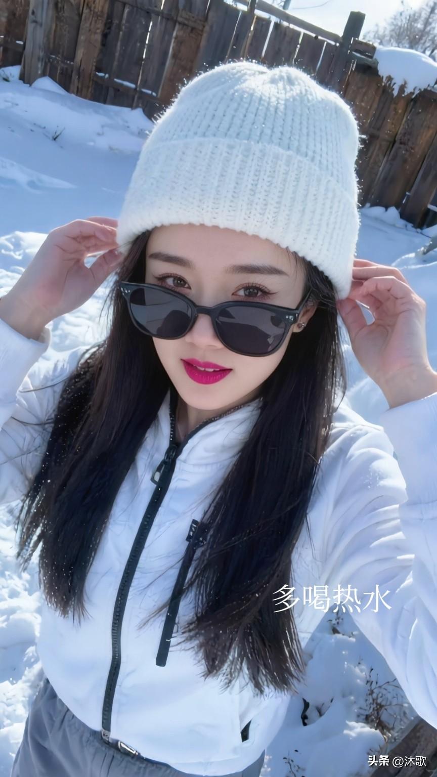 下雪🌨️过后，迫不及待的给自己安排几张美美的照片。——雪后的自己冬日雪景氛围照