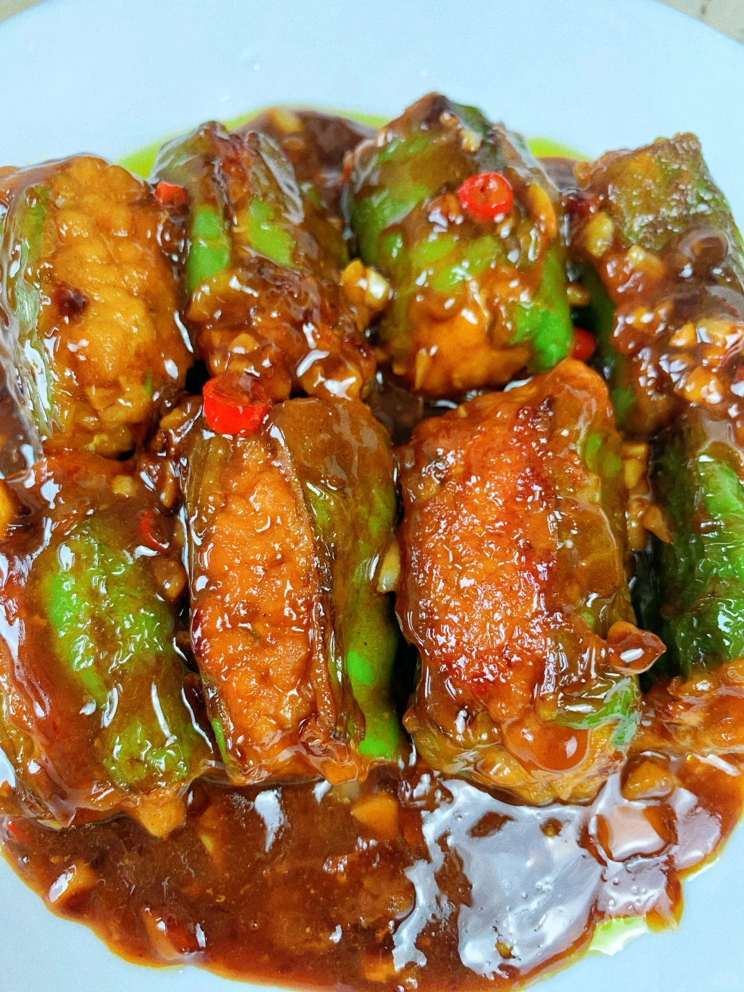 简单家常的青椒酿肉❗️真不愧是干饭神器啊