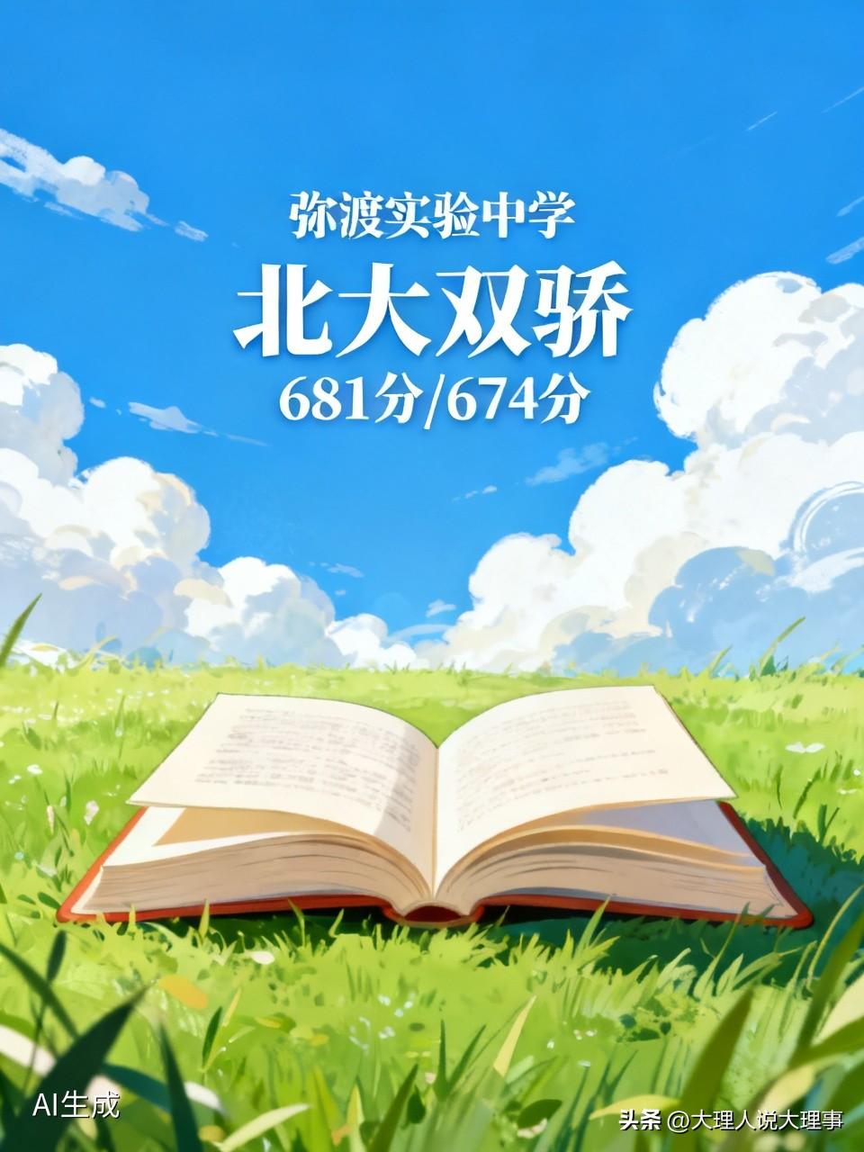 弥渡实验中学真是太牛了！🐮🐮🐮应届毕业生梅泽栋考了681分，王利伟考了67