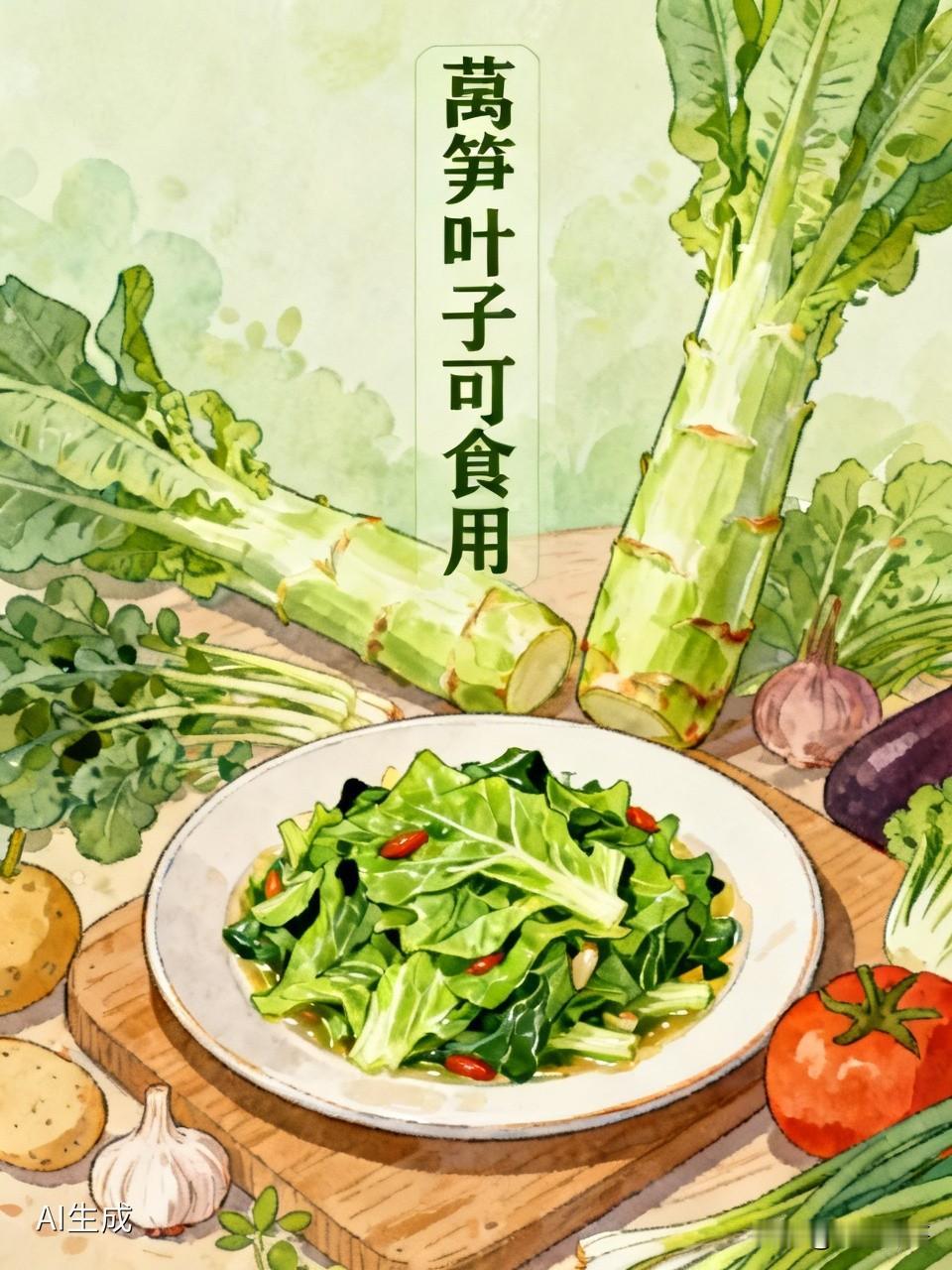 莴笋叶子可以吃啊，凉拌或者直接炒到菜里都行，爽脆可口，跟油麦菜的口感差不多。一般