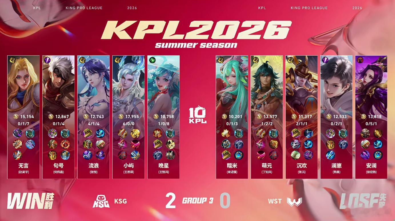 流浪海月MVPKSG对战WST中期推进遇阻仍沉着运营，流浪海月数次幻境切割打乱阵