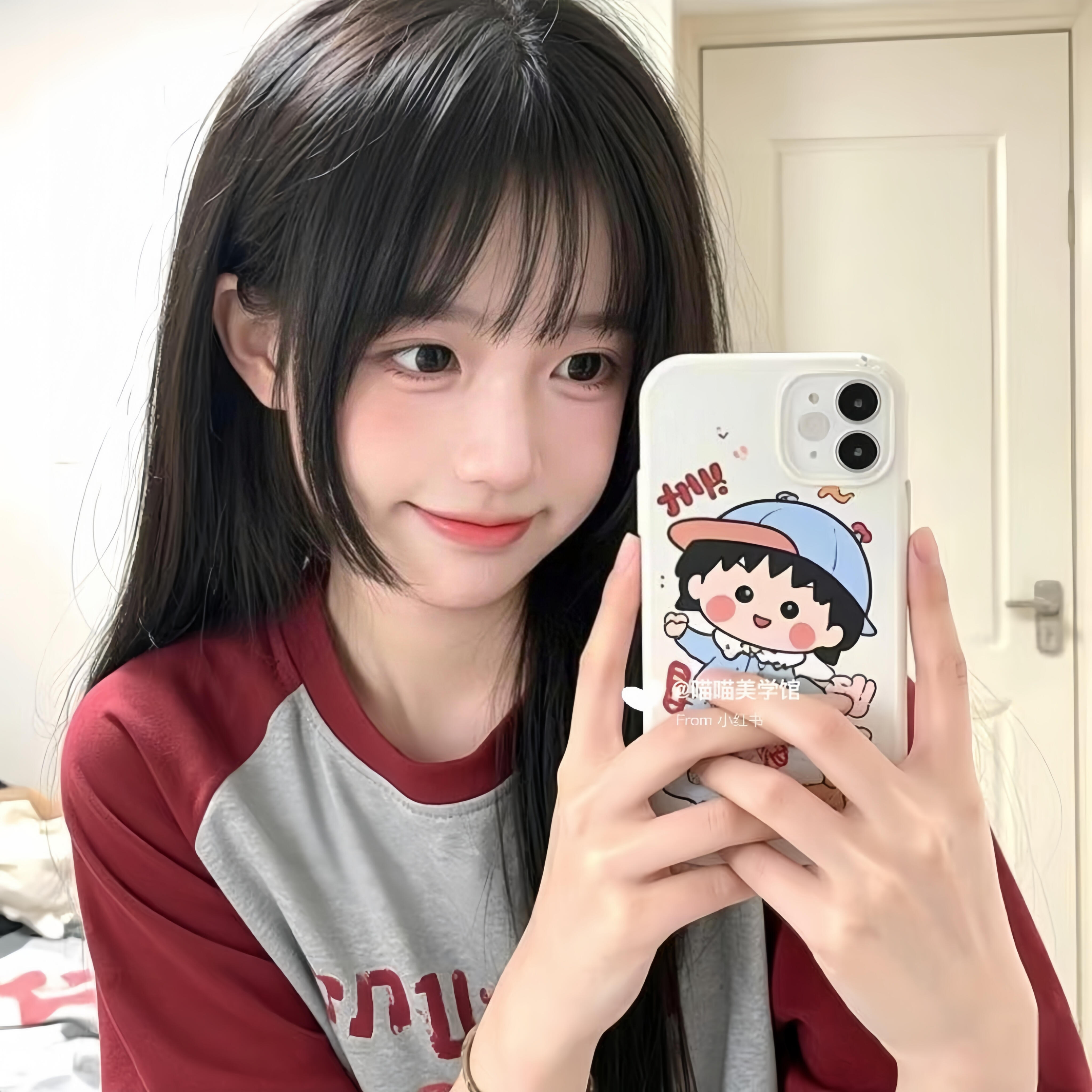 𝑾𝒆𝑪𝒉𝒂𝒕｜对镜自拍女头合集｜清甜日常人像｜软萌少女感肖像｜生活化