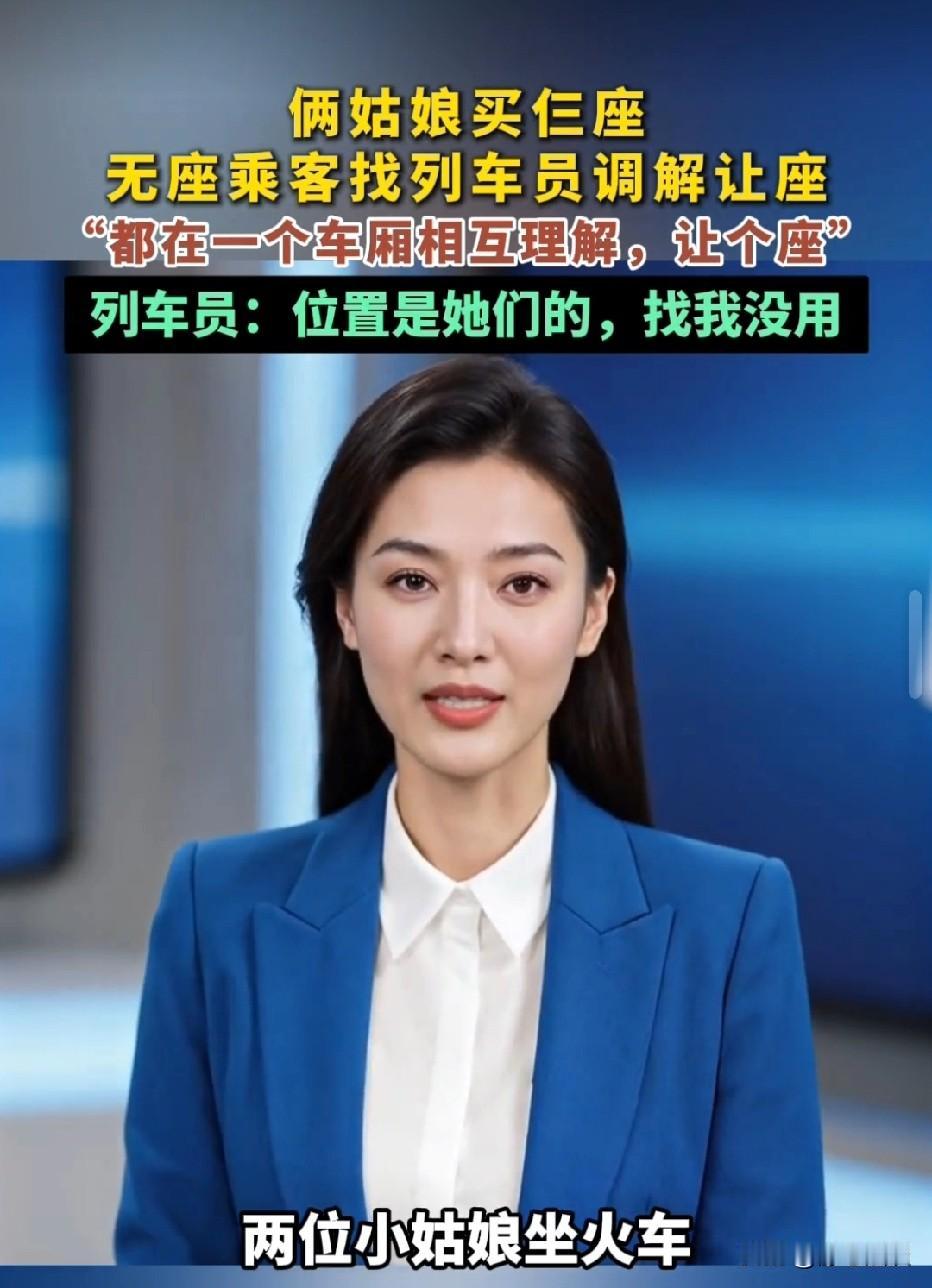 江苏，2个女生买了3张火车票，多出的一张专门放零食。同车厢大妈看见空座位，逼着女