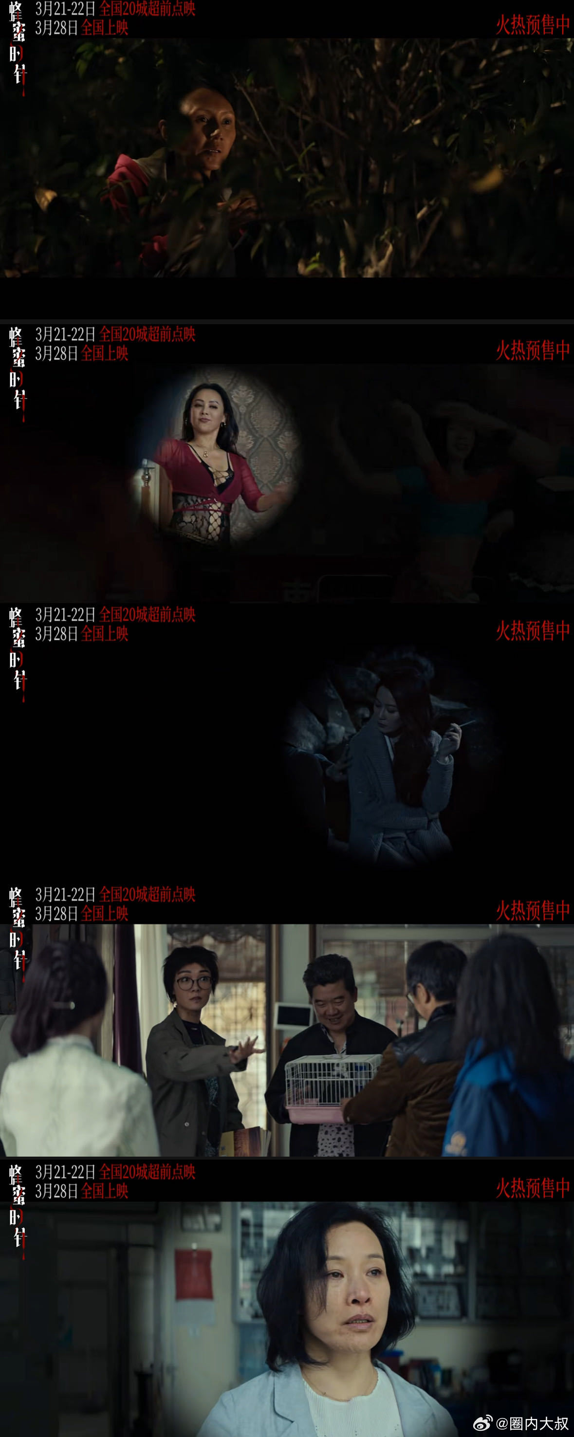 电影蜂蜜的针首波口碑《蜂蜜的针》打破男性犯罪片主导格局。袁泉饰演的支宁细腻又疯魔