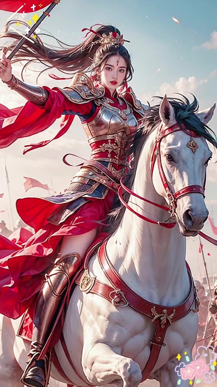 花木兰女扮男装，替父从军，英勇无畏，忠孝两全，是巾帼英雄典范，令人由衷敬佩！