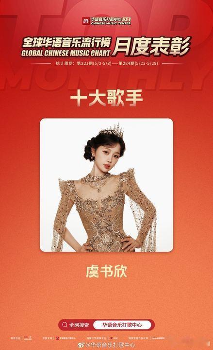 虞书欣全球华语音乐十大歌手 虞书欣华语音乐流行榜十大歌手虞书欣华语音乐流行榜十大