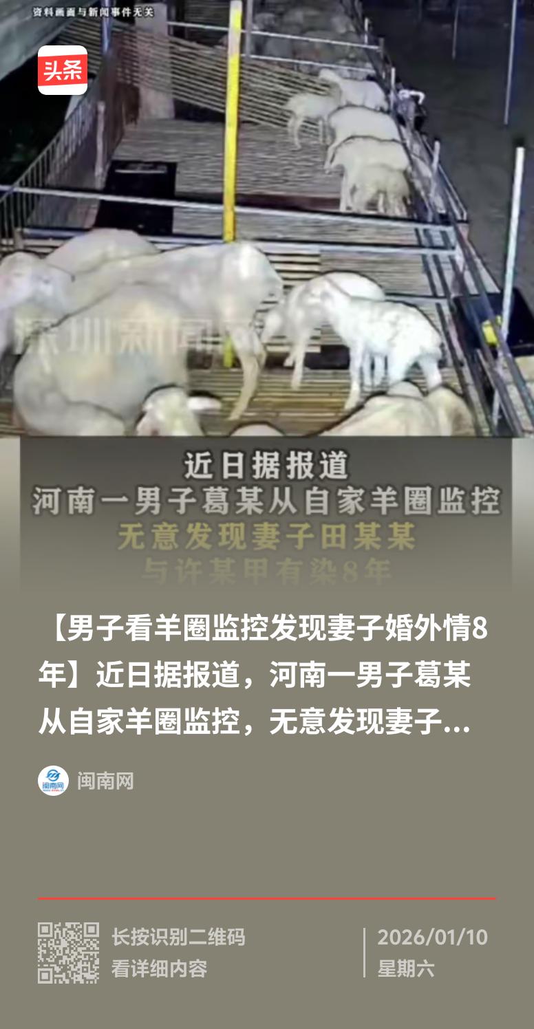 河南这事儿，真的让人无语凝噎！老葛常年在外打工，为家辛苦奔波，谁承想自家羊圈监控