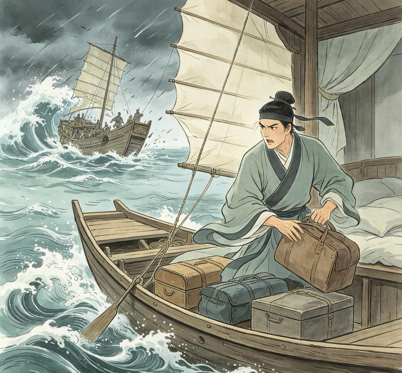 明朝时，谢檀霞对连昉说:明天你乘坐的这艘船会遇上狂风大浪，你将葬身水中。我怜惜你