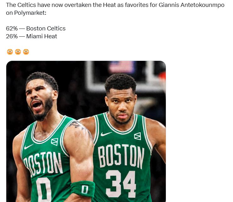 绿凯领跑字母哥争夺战！潜在三方交易方案杨瀚森赴雄鹿

看NBA上咪咕视频，首轮爆
