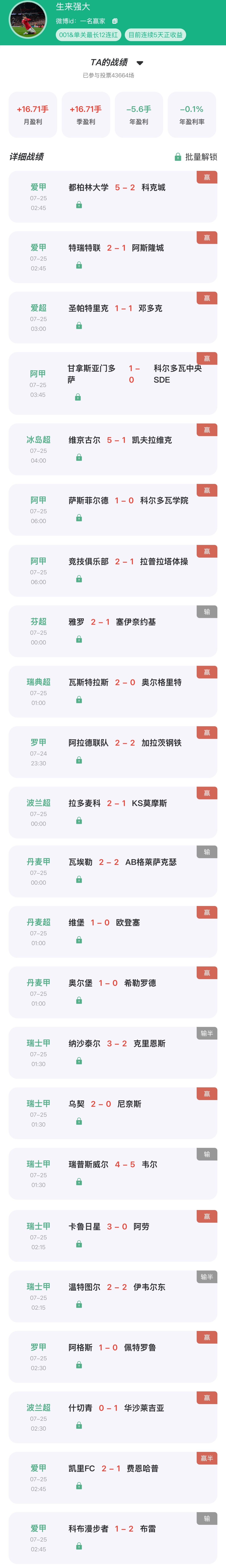 【“猜球”——民间高手】去年单关冠军昨日23中17，竞彩北单单日再净盈10手！季