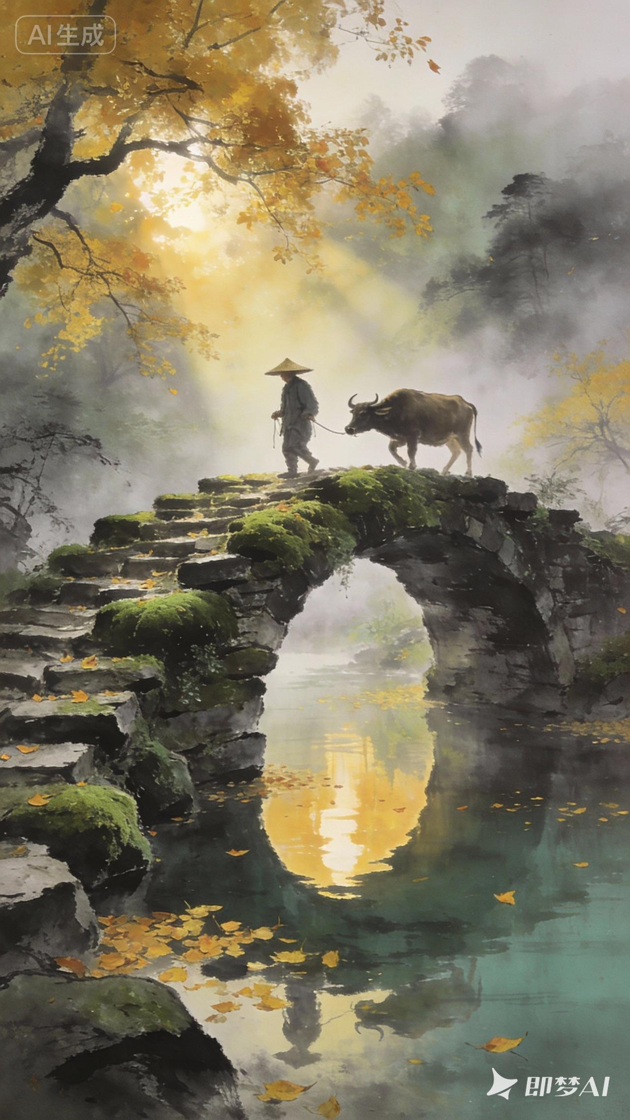 张大千是中国著名的画家，他的作品风格非常多样，但最独特的地方在于他将传统中国画与