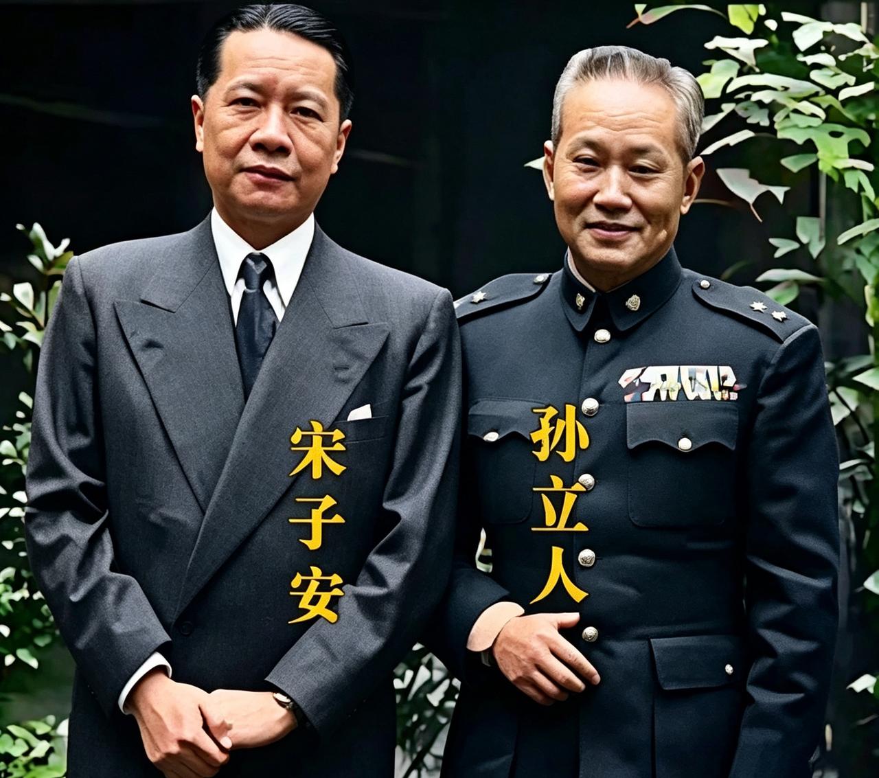 1953年，孙立人与宋子安的罕见合影，宋子安曾救他一命