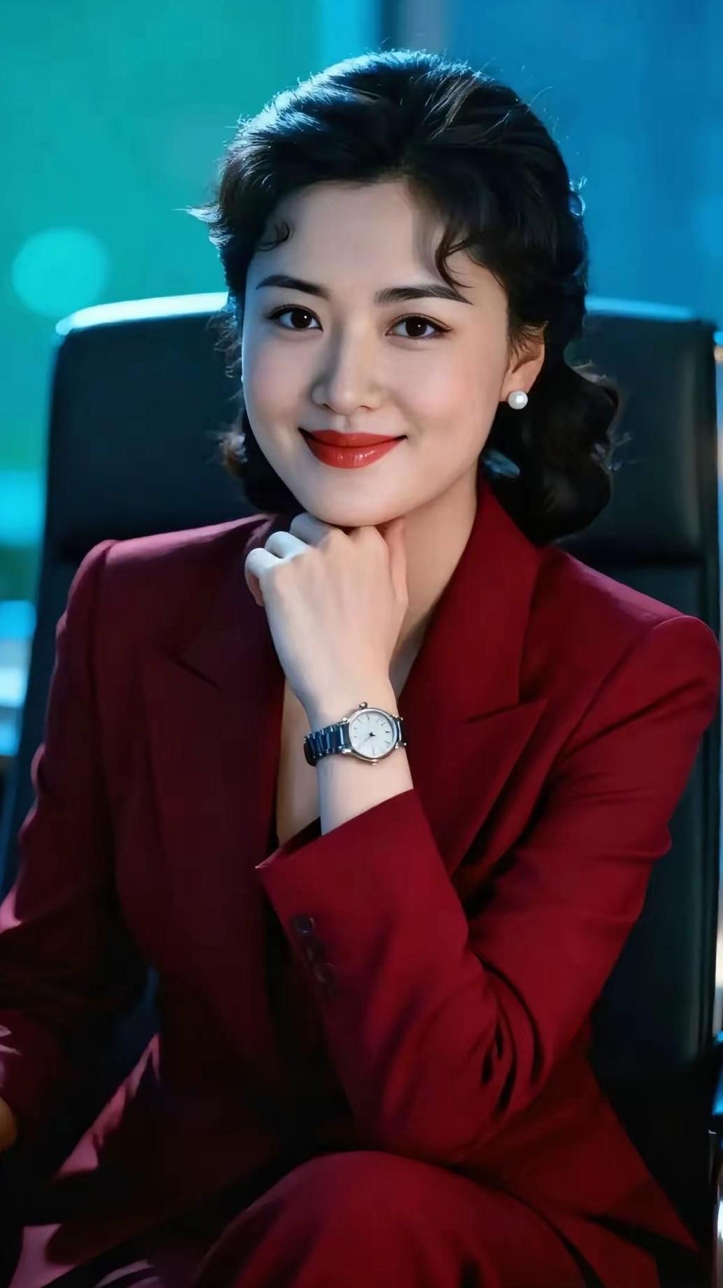 自信满满，红衣惊艳！