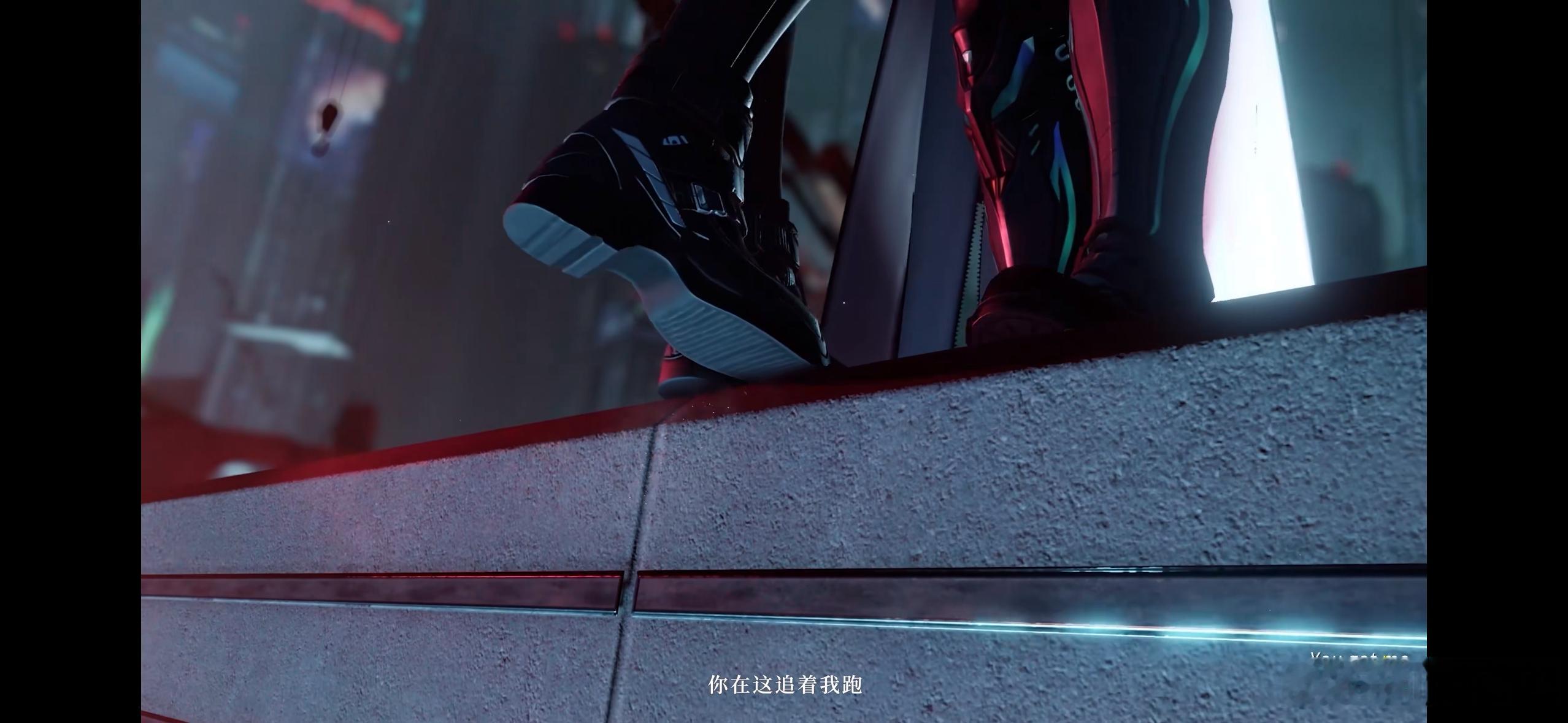 发现这段我们脚滑过去 会有一点地面的灰尘飞扬起来 就是图里的白点点 