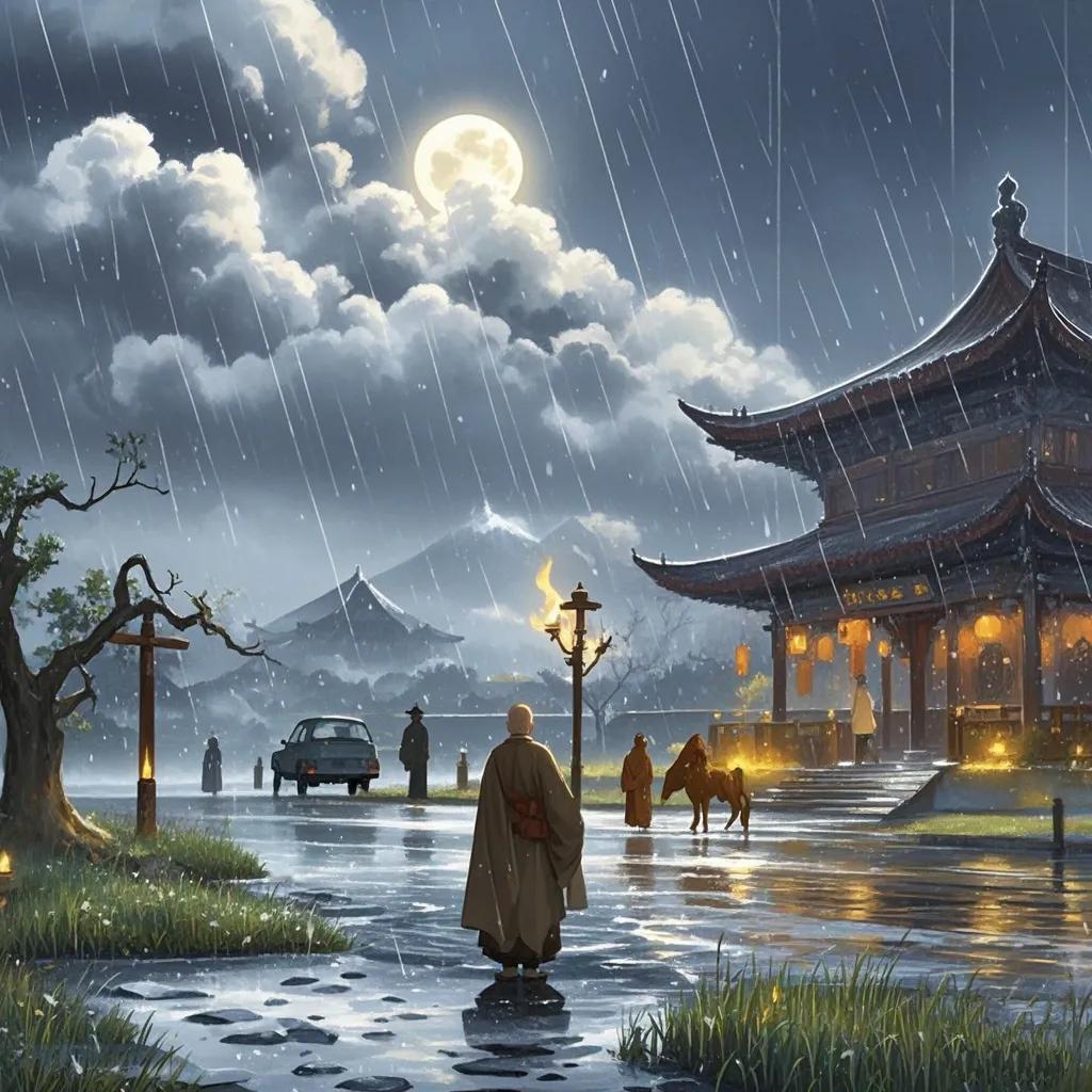 《中秋冷雨赋》

时维仲秋，冷雨飘零。寒云黯黯，凉风凄凄。雨丝纷扰，似愁绪之无尽