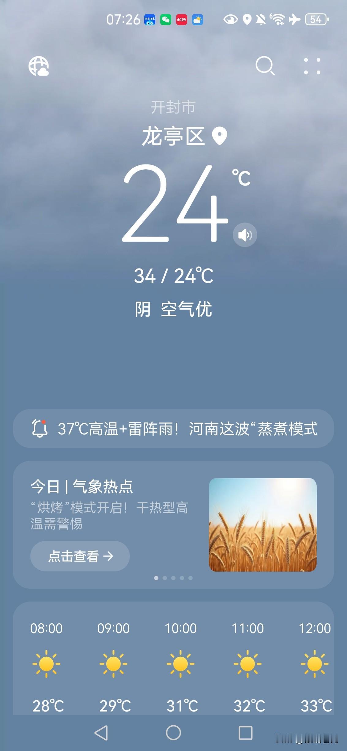 自驾东北，今天在开封歇脚啦！
一停车直接被这温度惊到，比预想中热好多，瞬间从凉快
