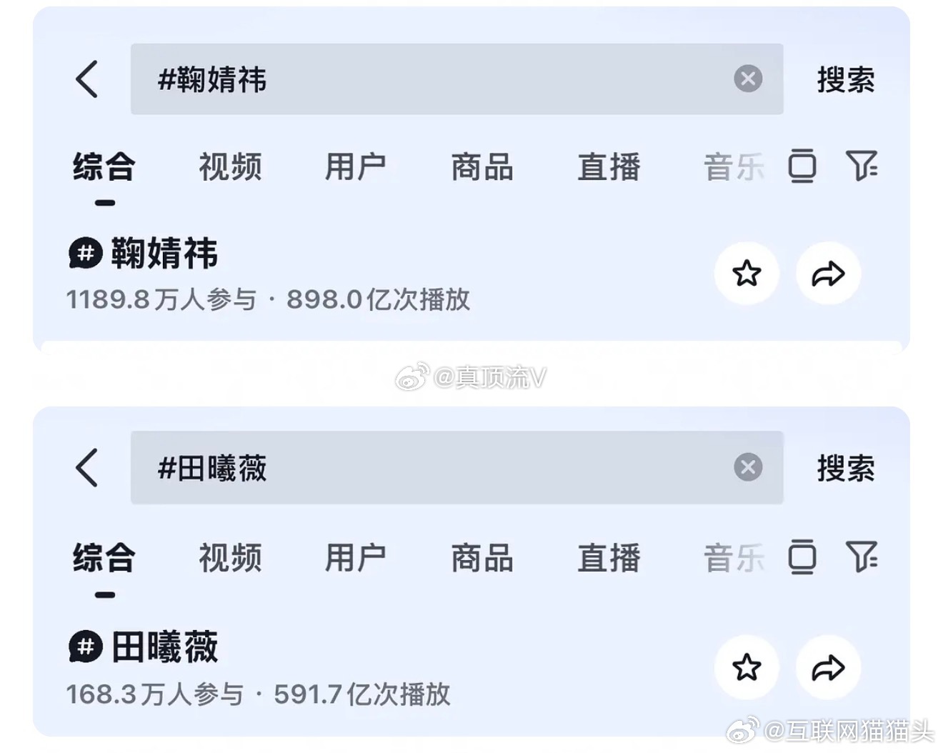 鞠婧祎 田曦薇数据对比：鞠婧祎赢得很彻底啊！沪上阿姨 田曦薇鞠婧祎鞠婧祎