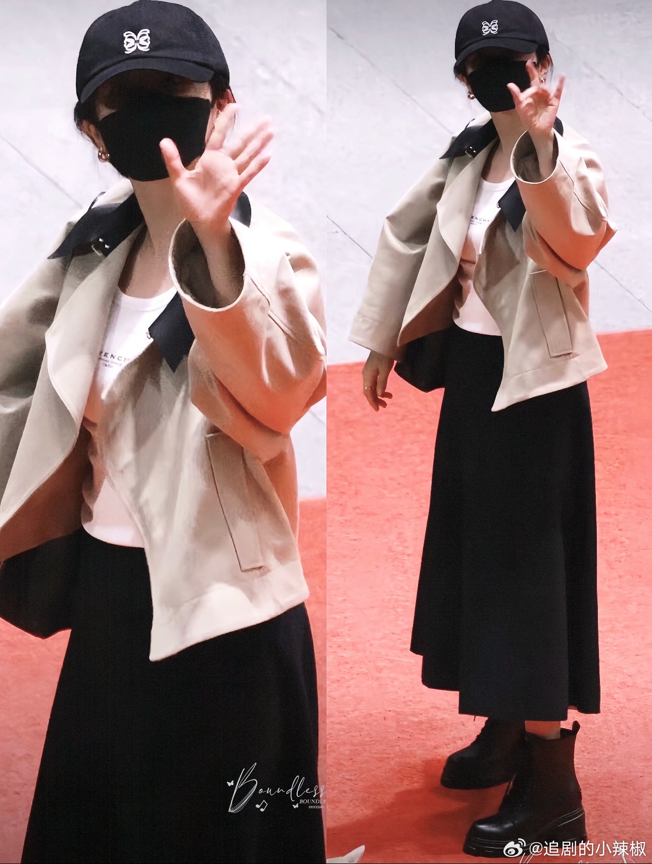 杨紫抵达广州路透，全身奢牌好阔气！行走的纪梵希女王[傻眼] ​​​