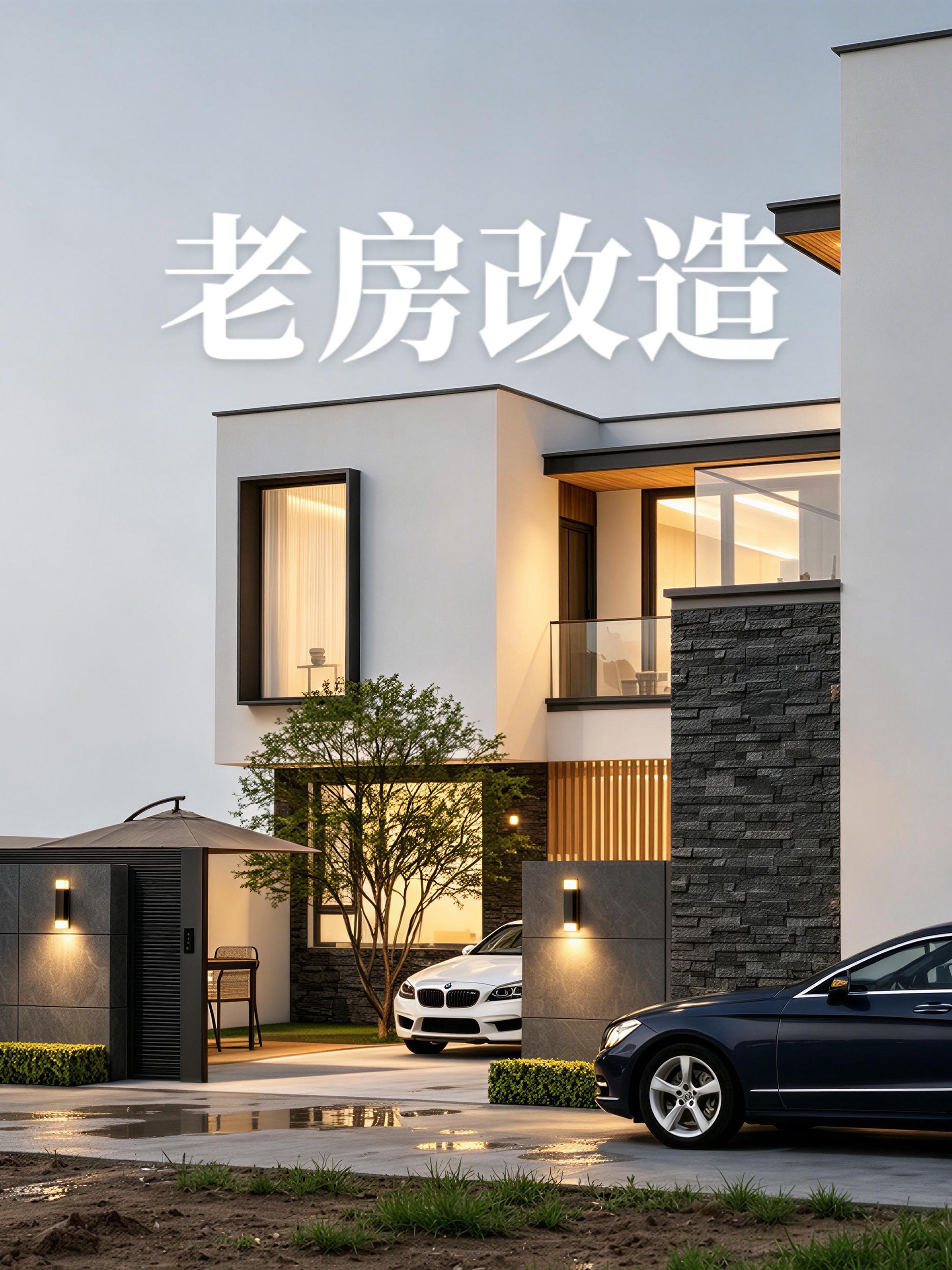 老房子改造。这次的改造包含外观室内院子统一规划，原来的格局已经不能满足...