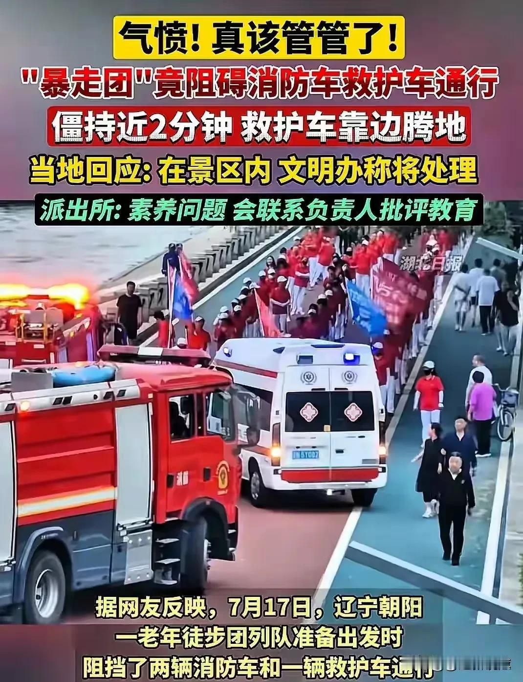 阻碍消防车救护车通行本就错误，越描越黑的说法就是如此！
作为一个公民，在任何一个