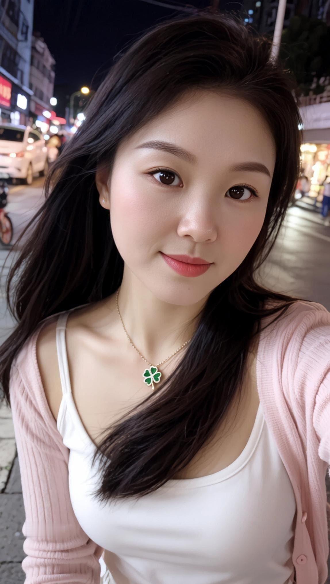 AI夜街清透自拍 抖音ai创作